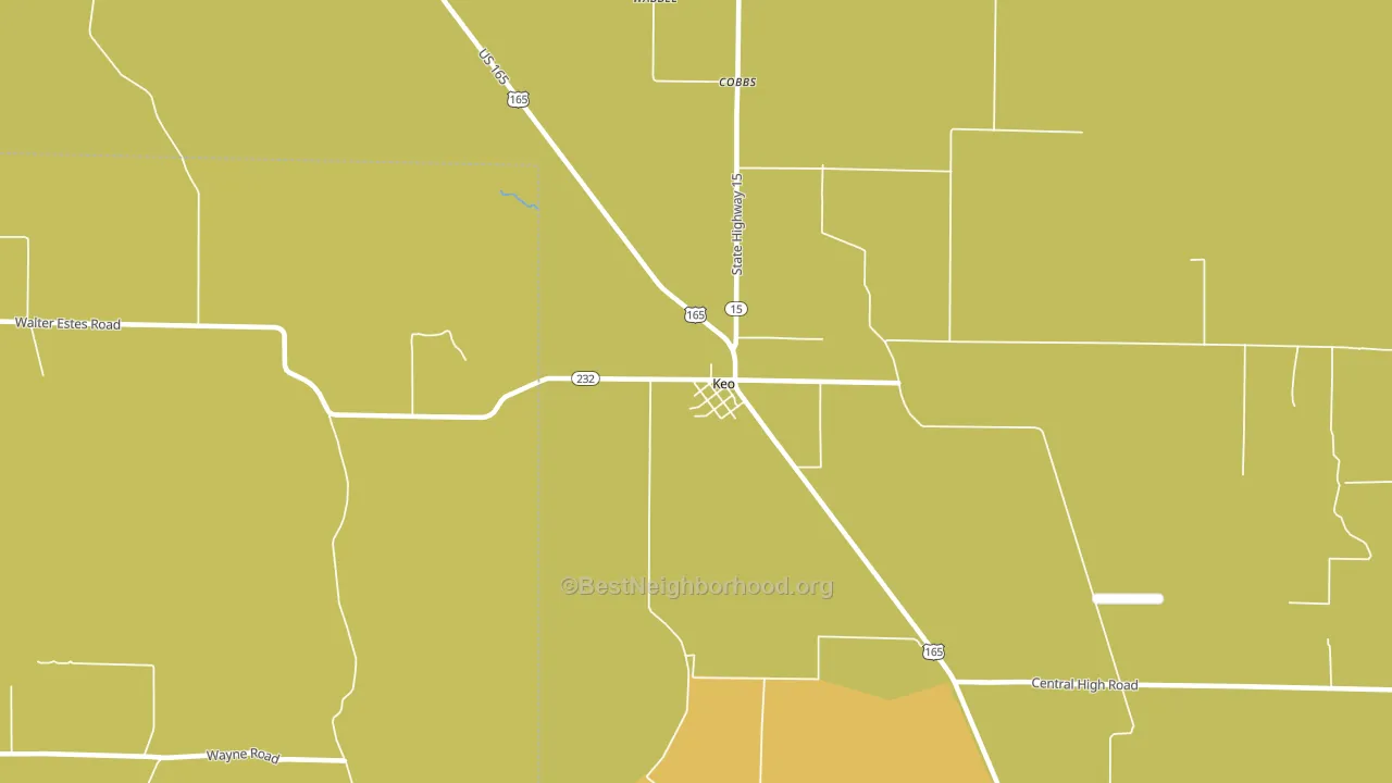72083, AR block-group voter-turnout map