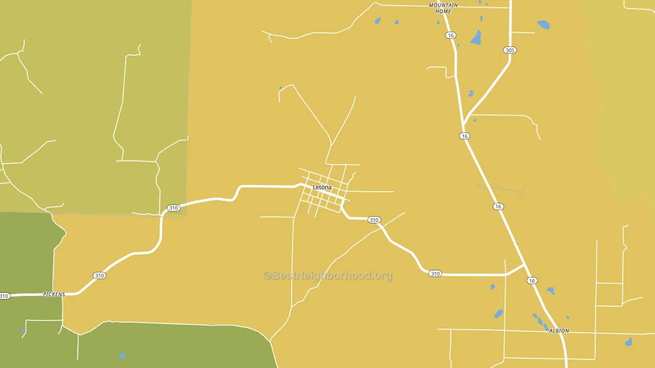 72085, AR block-group voter-turnout map