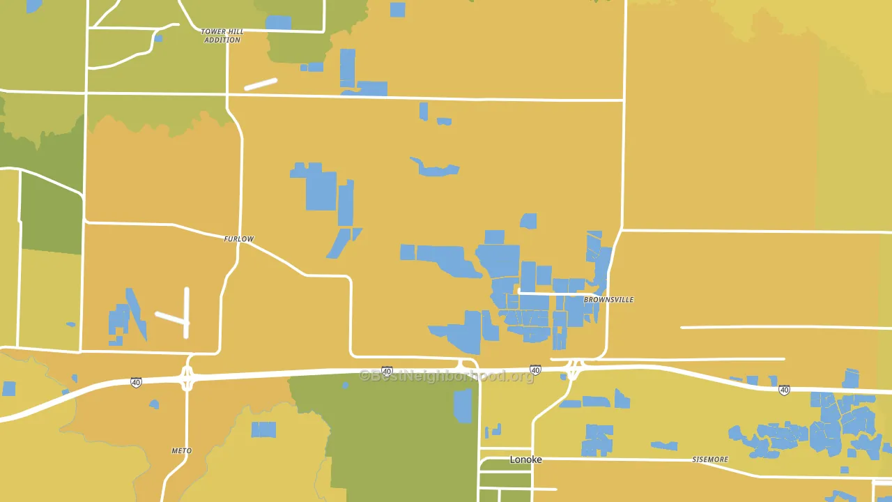 72086, AR block-group voter-turnout map