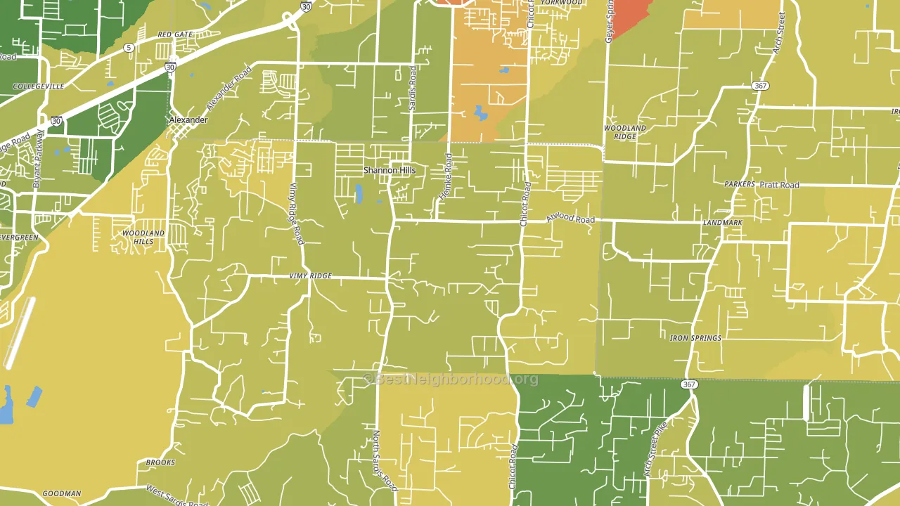 72103, AR block-group voter-turnout map