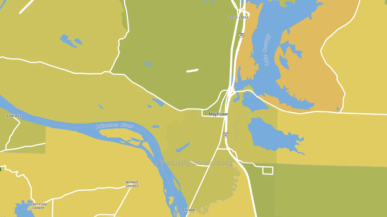 72106, AR block-group voter-turnout map