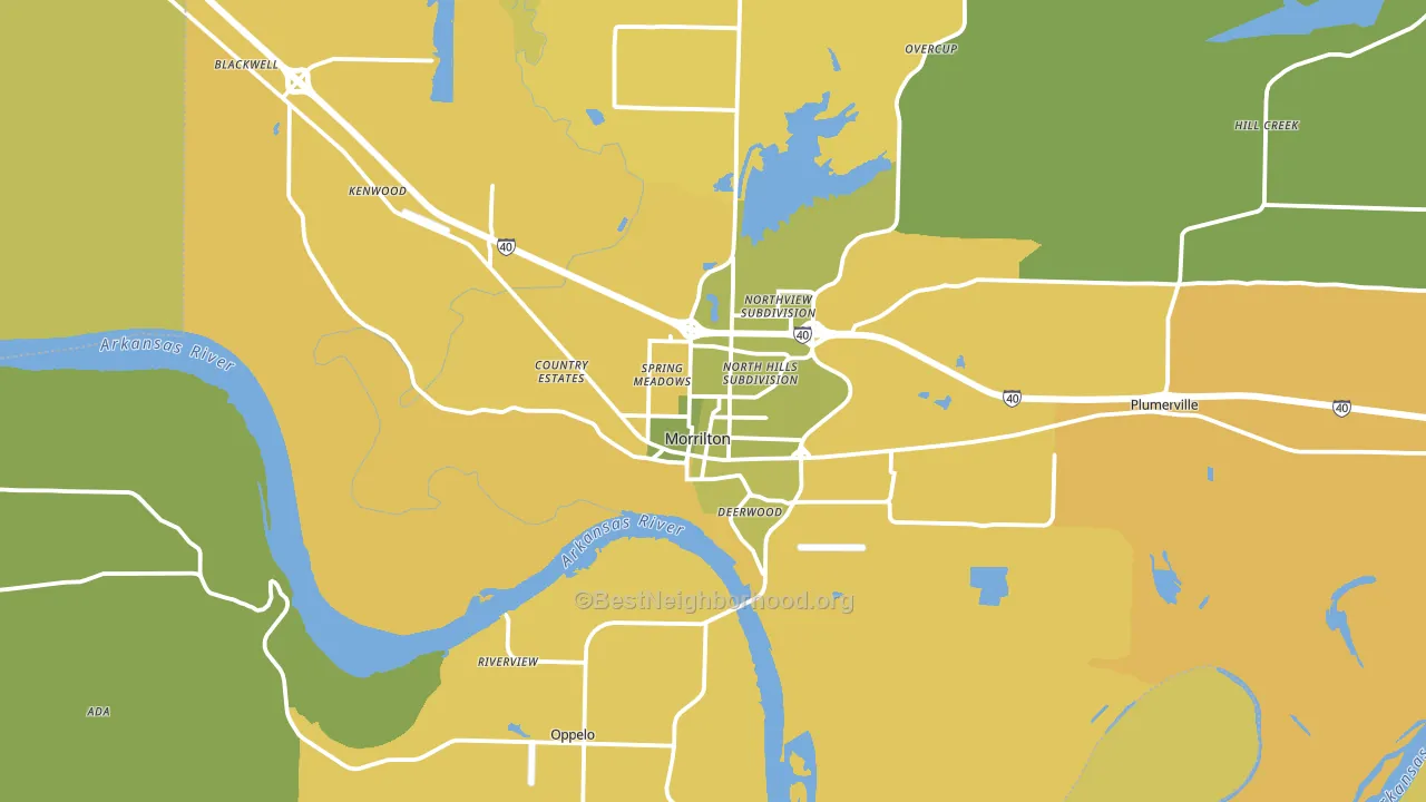 72110, AR block-group voter-turnout map