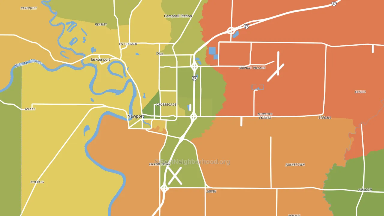 72112, AR block-group voter-turnout map