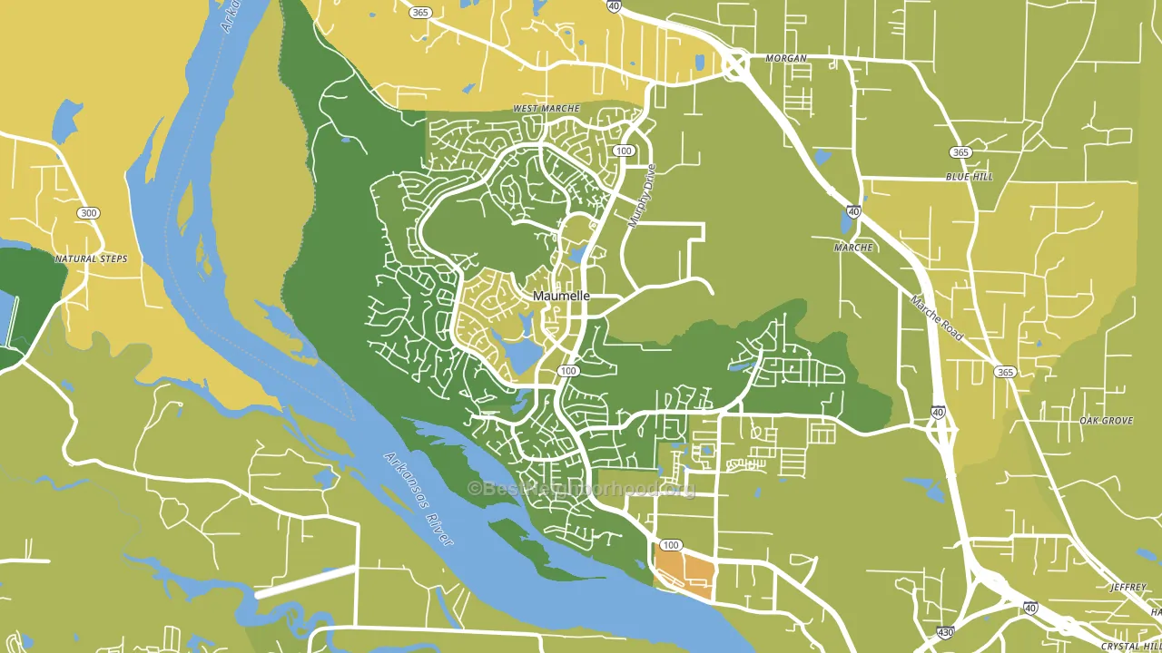 72113, AR block-group voter-turnout map