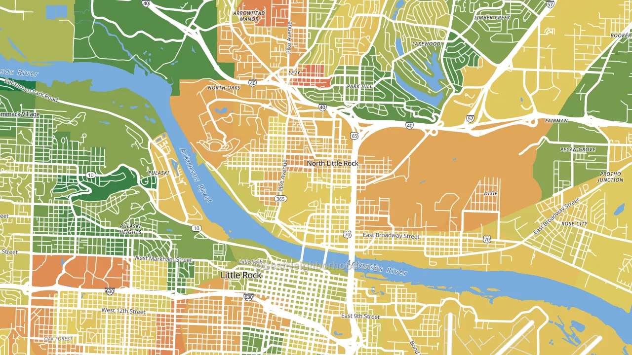 72114, AR block-group voter-turnout map