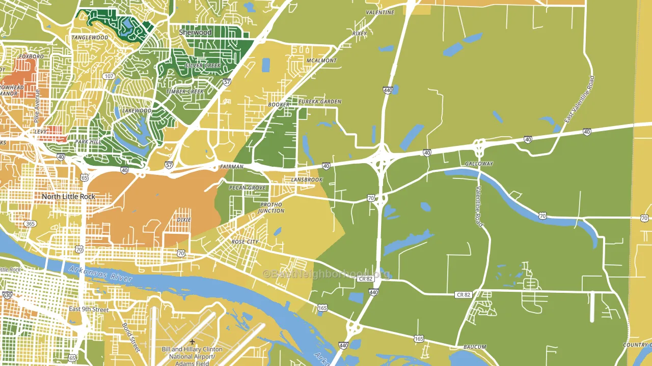 72117, AR block-group voter-turnout map