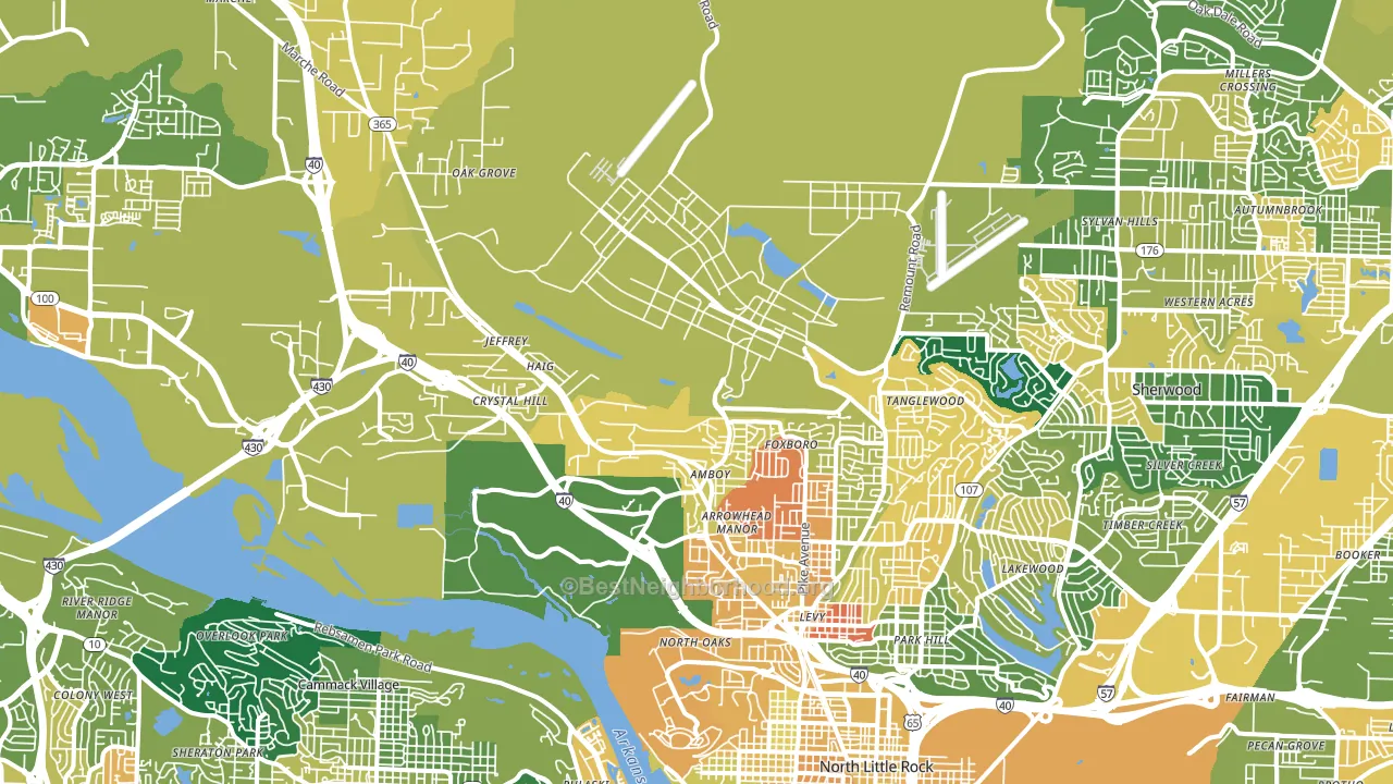 72118, AR block-group voter-turnout map