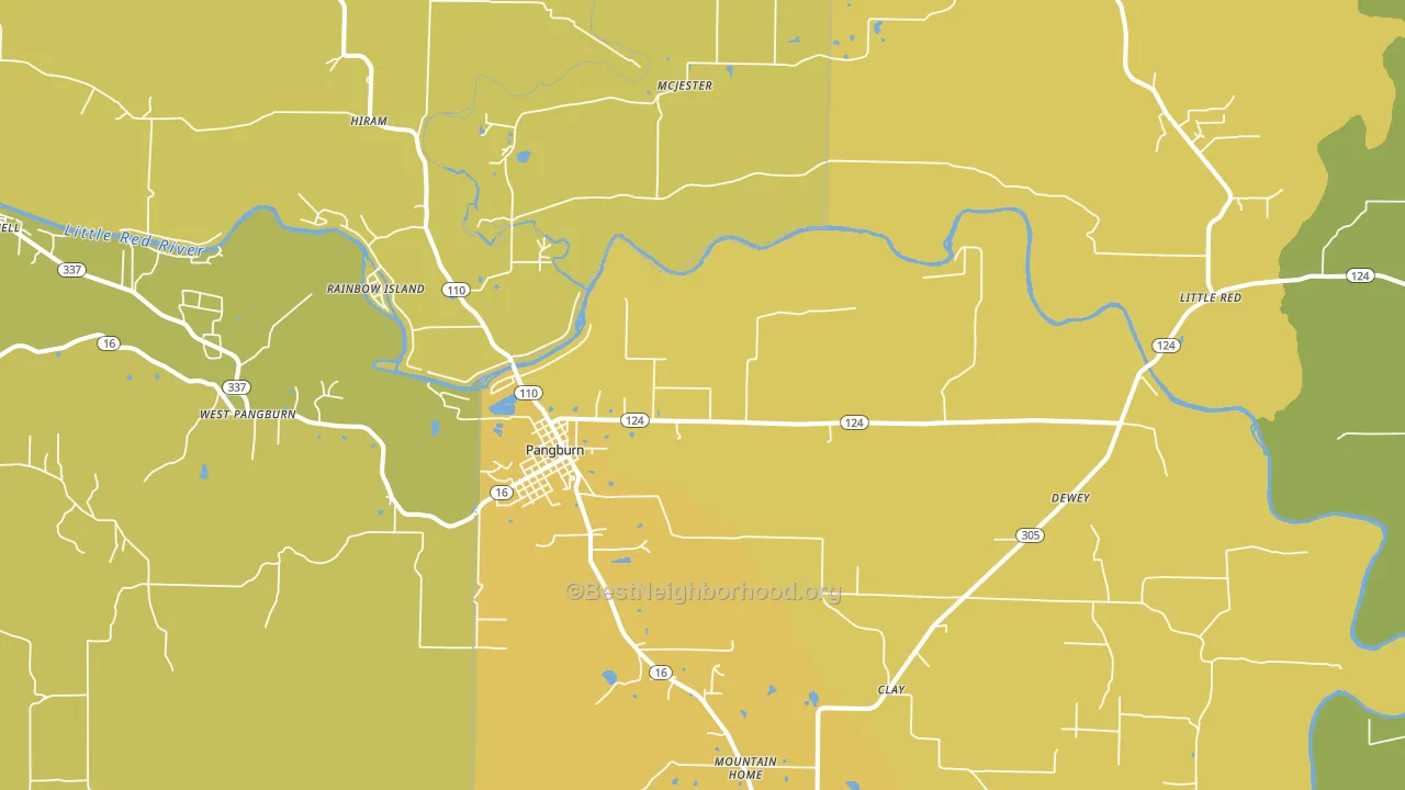 72121, AR block-group voter-turnout map