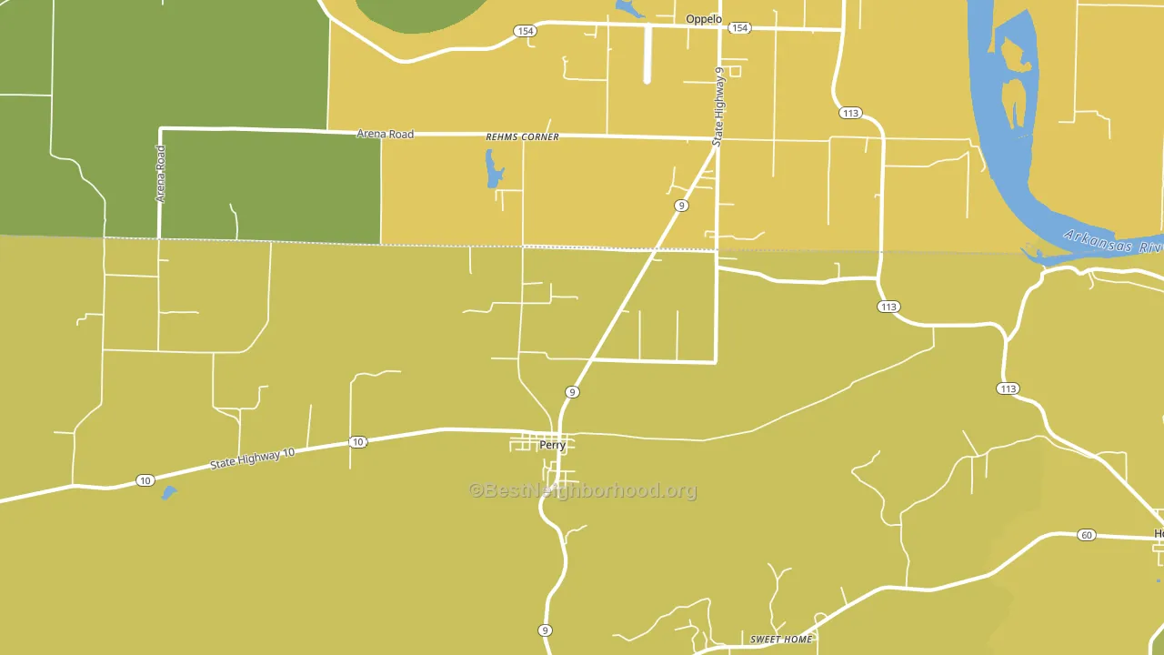 72125, AR block-group voter-turnout map
