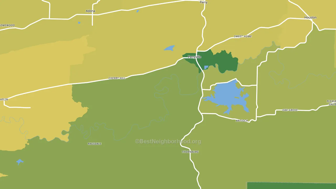 72126, AR block-group voter-turnout map