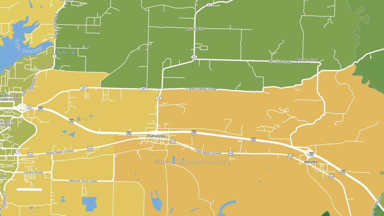 72127, AR block-group voter-turnout map