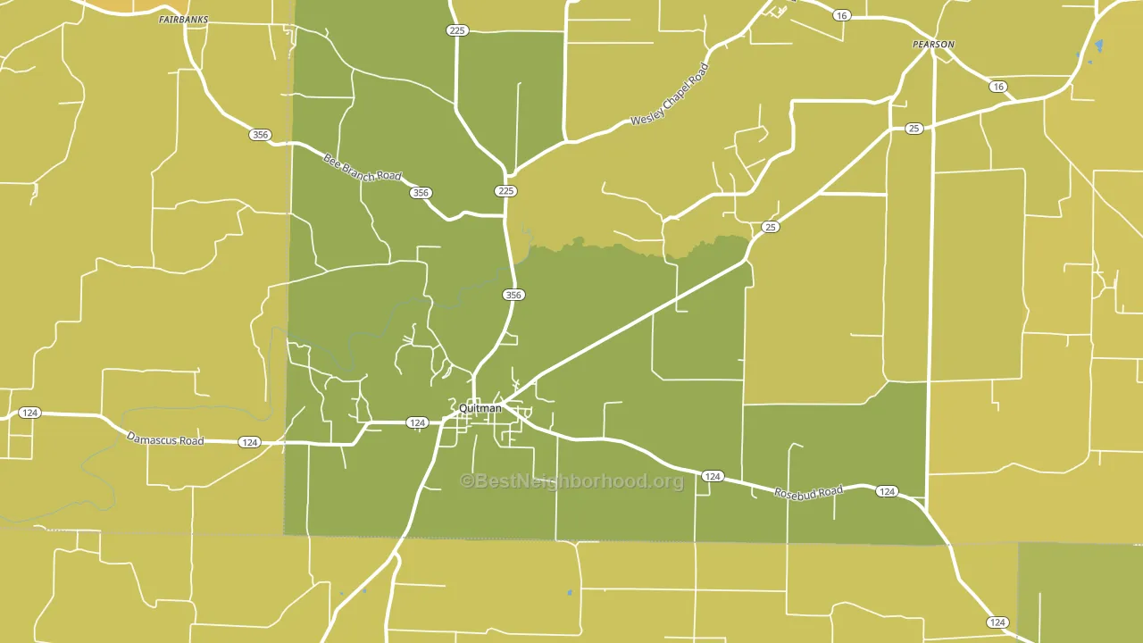 72131, AR block-group voter-turnout map