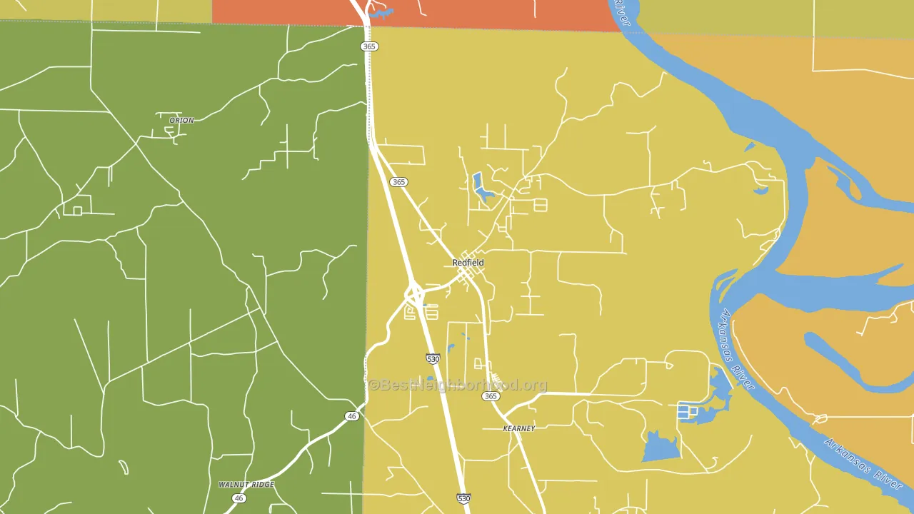 72132, AR block-group voter-turnout map