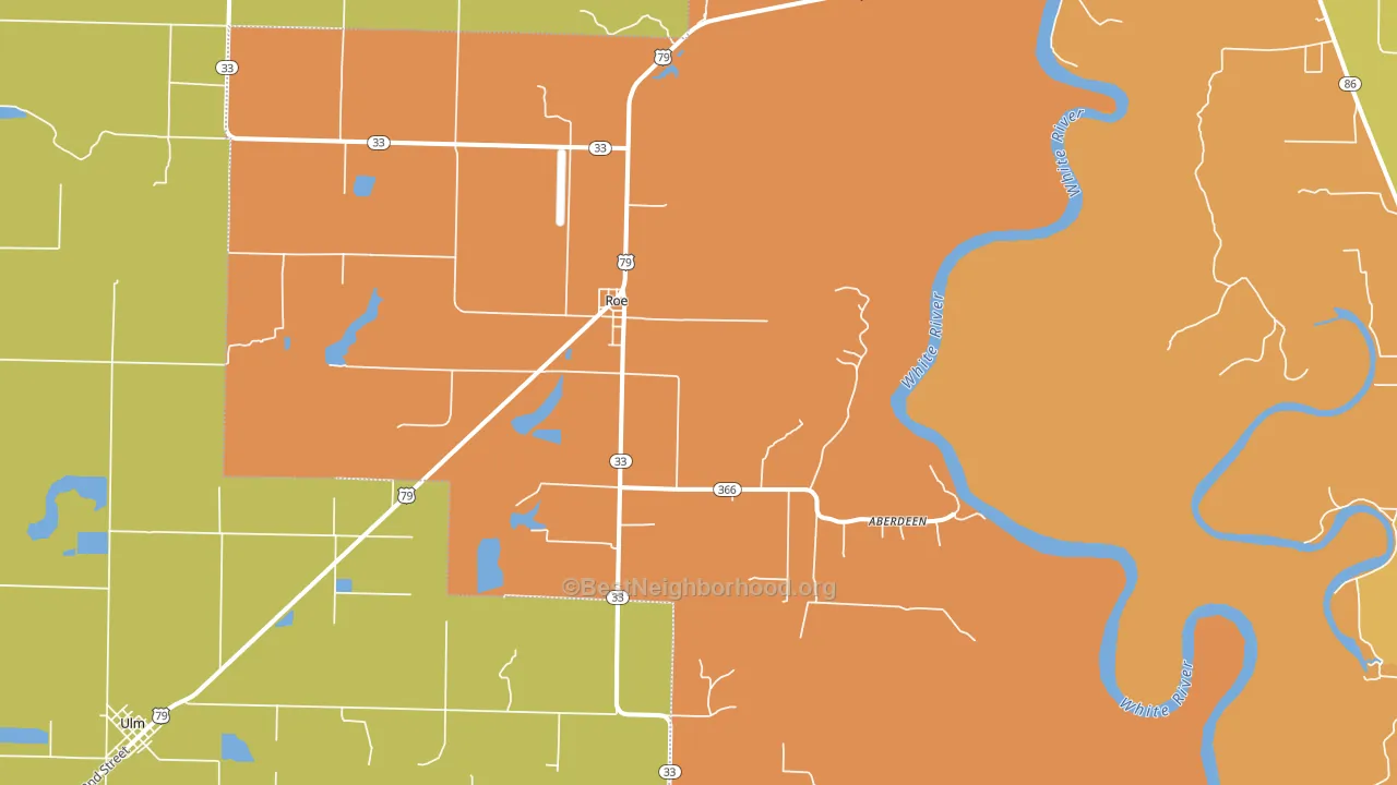 72134, AR block-group voter-turnout map