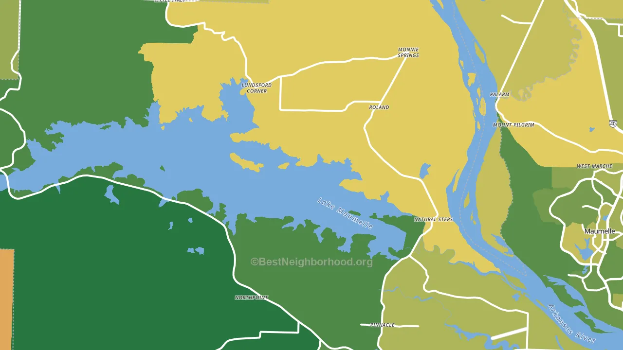 72135, AR block-group voter-turnout map
