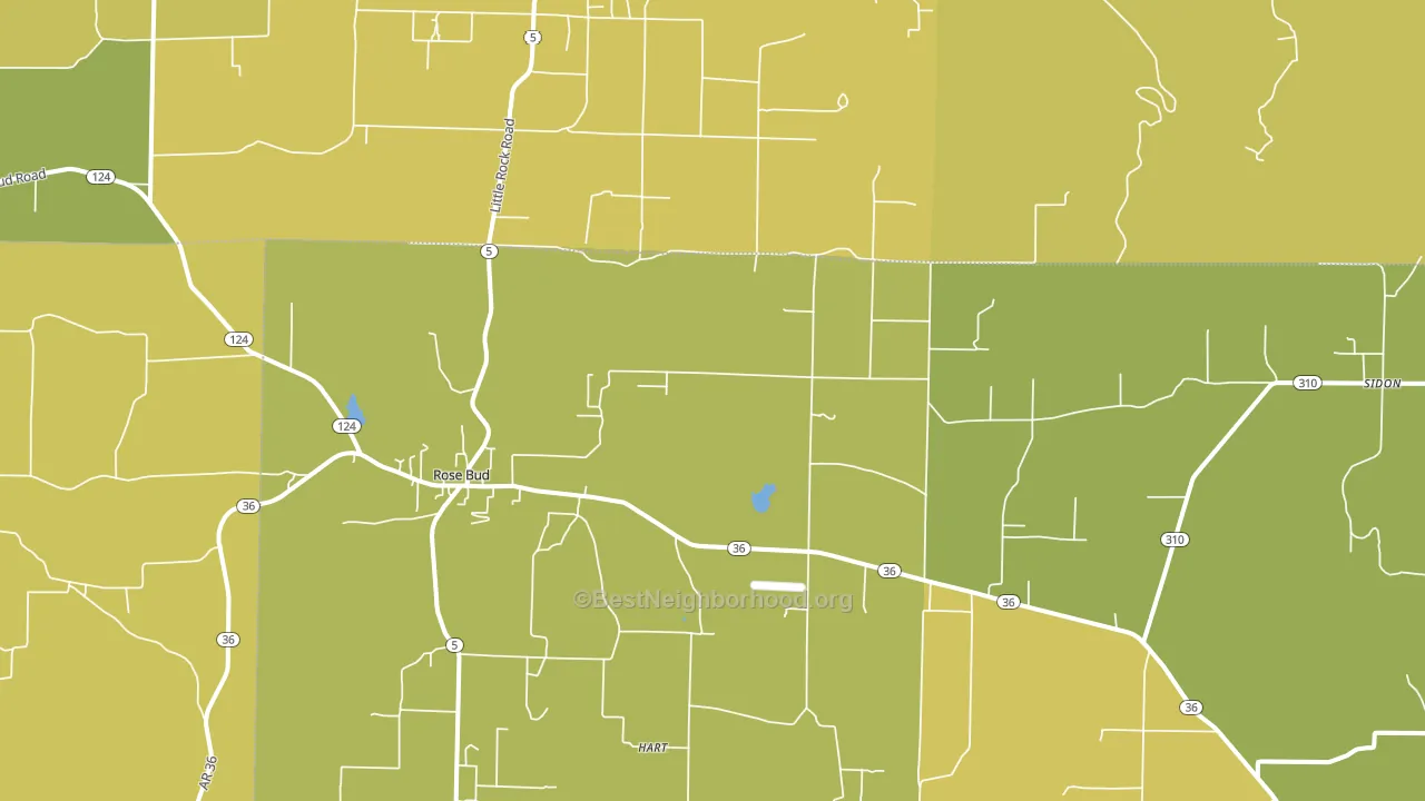 72137, AR block-group voter-turnout map