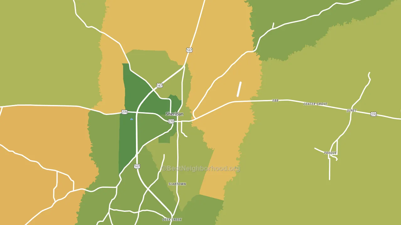 72150, AR block-group voter-turnout map