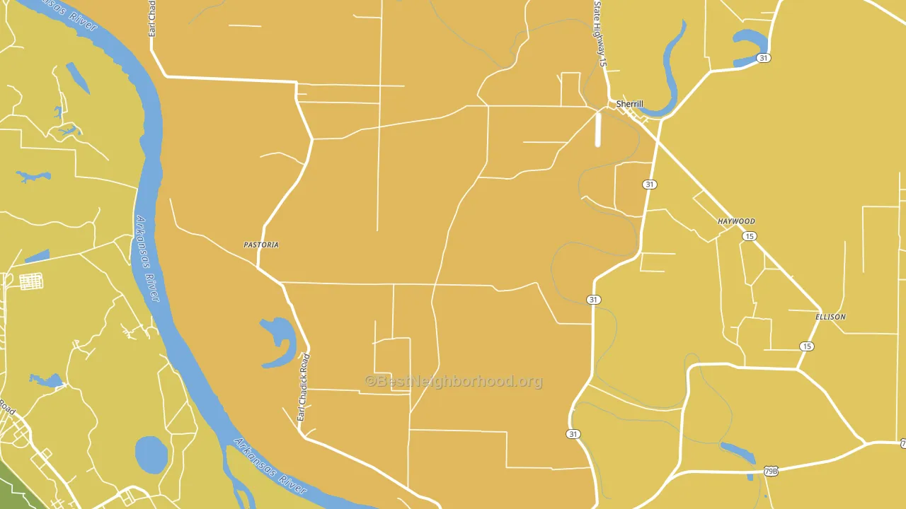 72152, AR block-group voter-turnout map