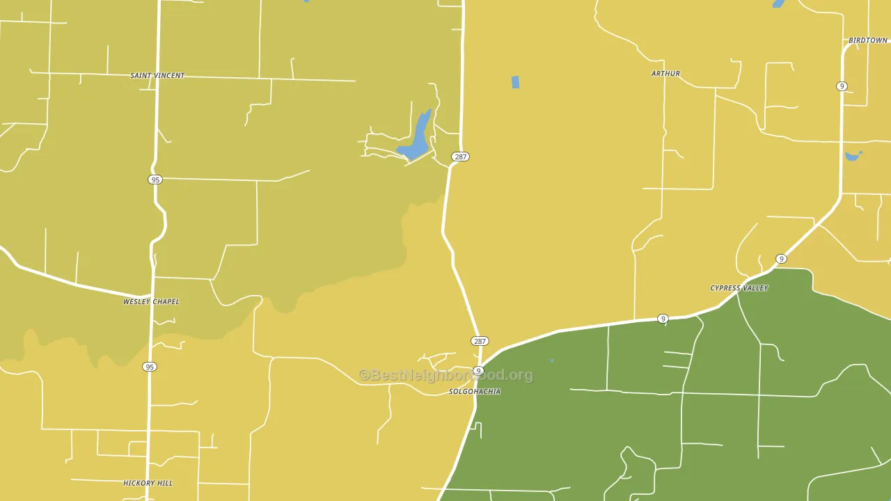72156, AR block-group voter-turnout map