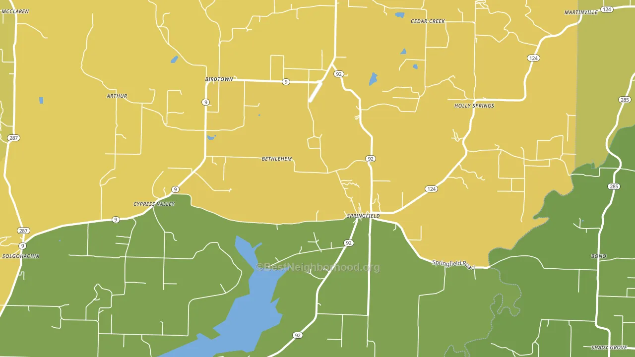 72157, AR block-group voter-turnout map