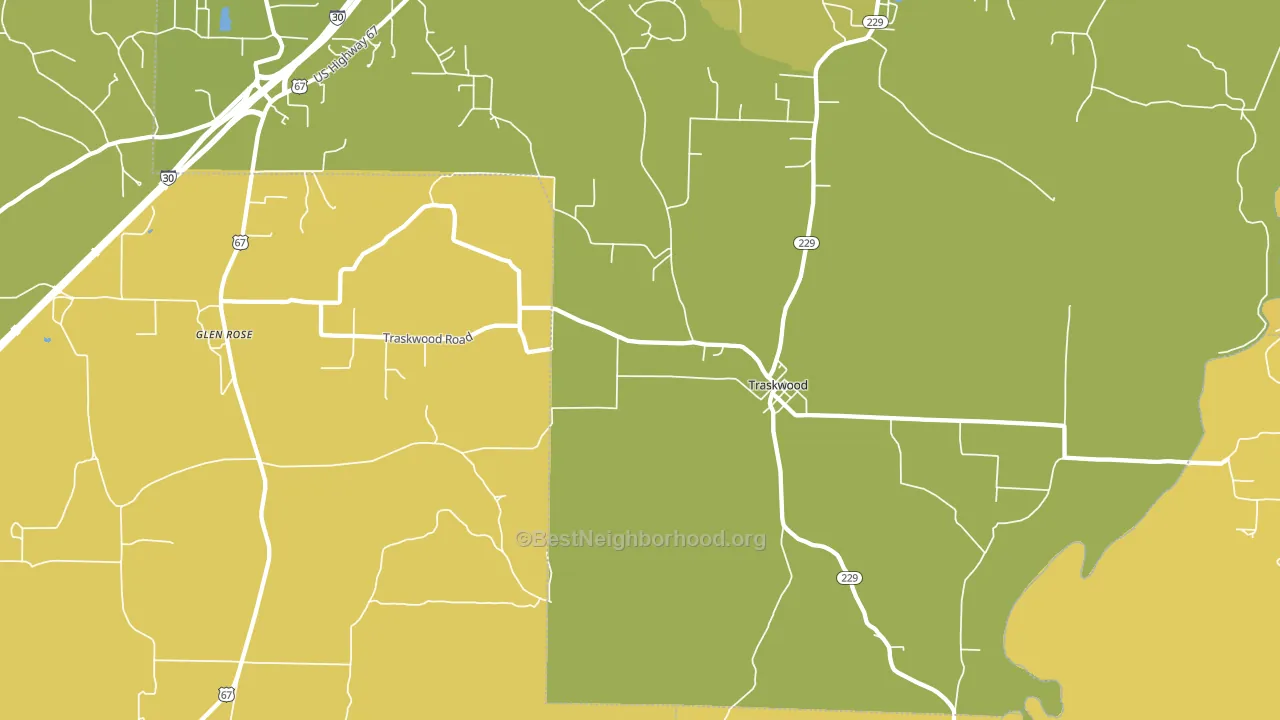 72167, AR block-group voter-turnout map