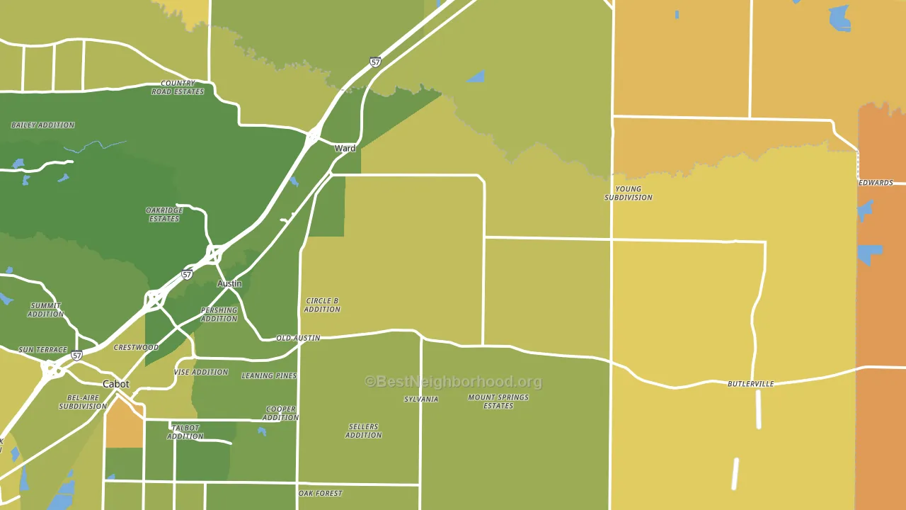 72176, AR block-group voter-turnout map