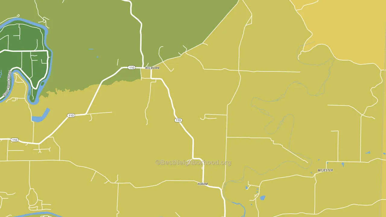 72179, AR block-group voter-turnout map