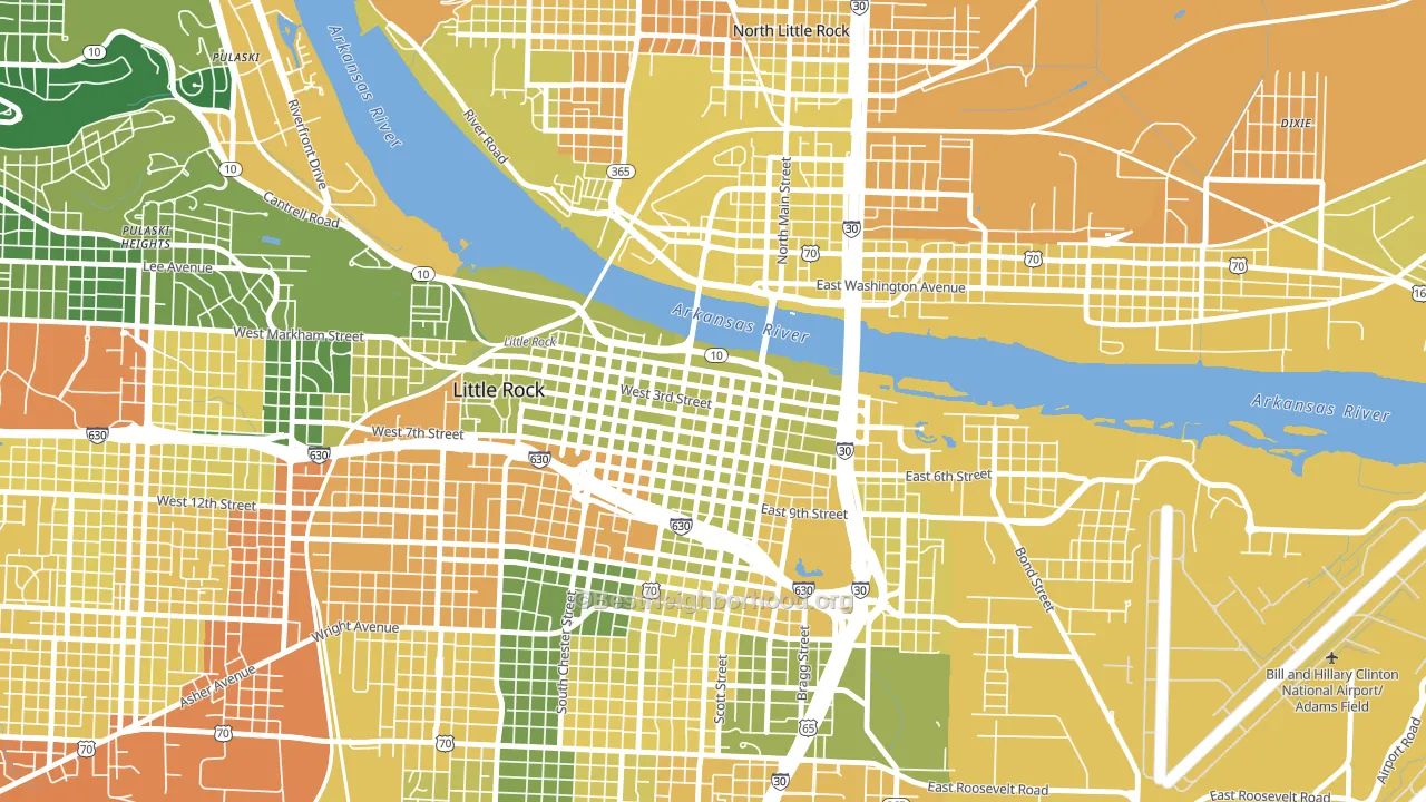 72201, AR block-group voter-turnout map