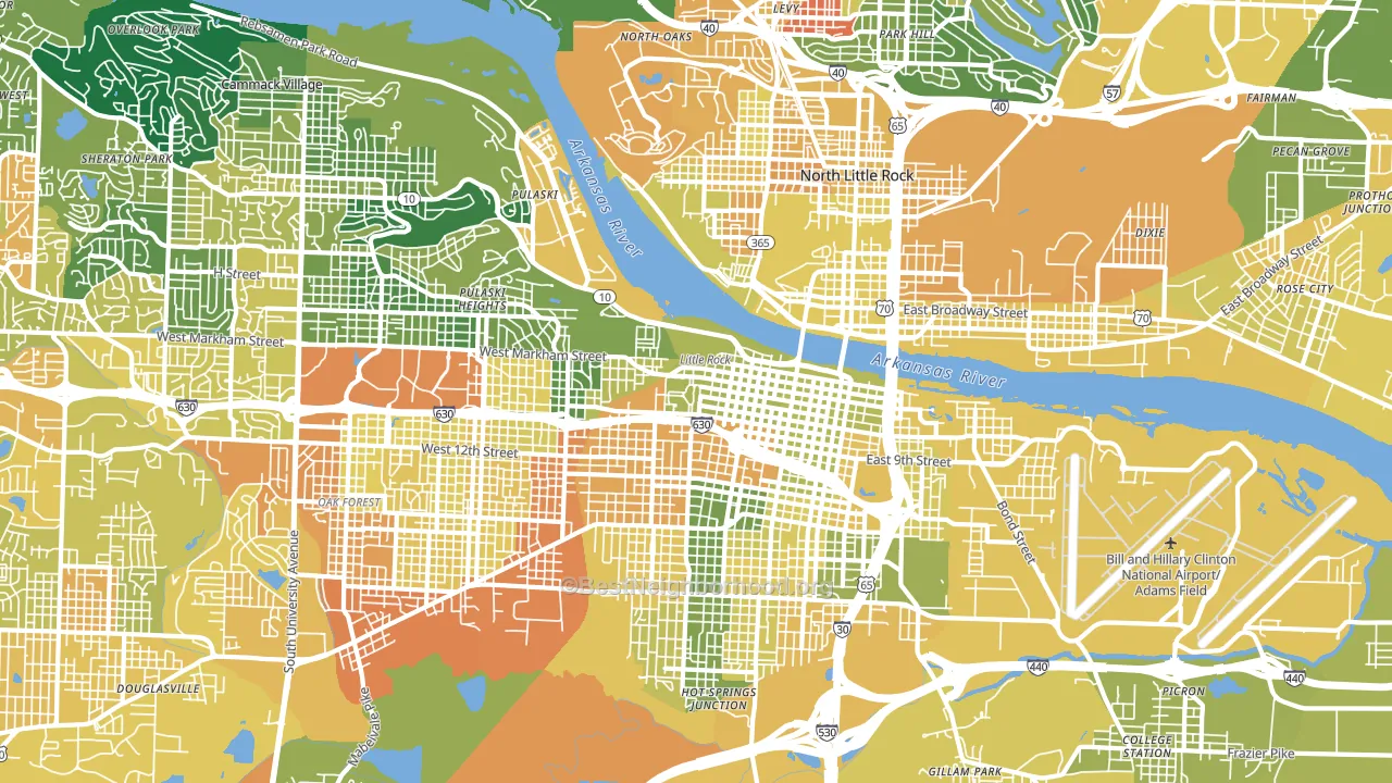 72202, AR block-group voter-turnout map