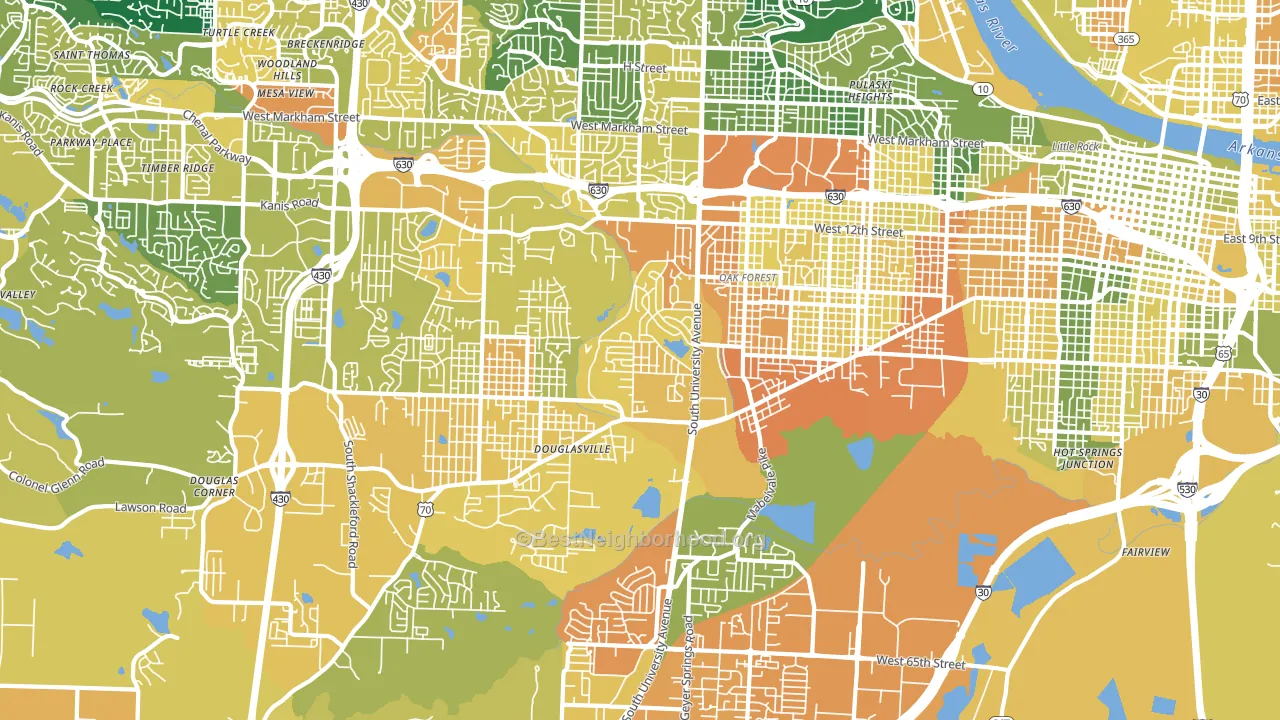 72204, AR block-group voter-turnout map