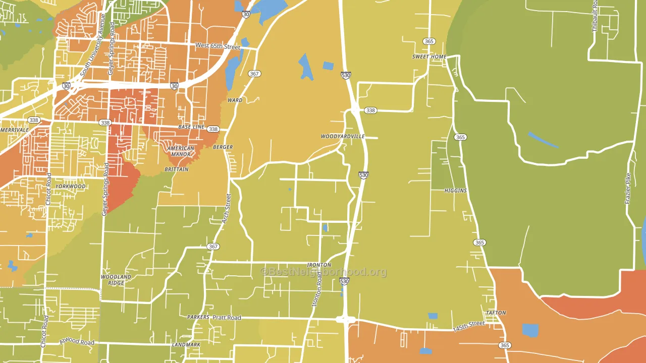 72206, AR block-group voter-turnout map