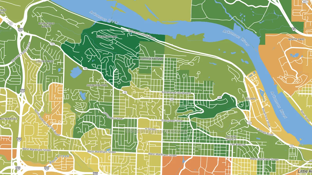 72207, AR block-group voter-turnout map