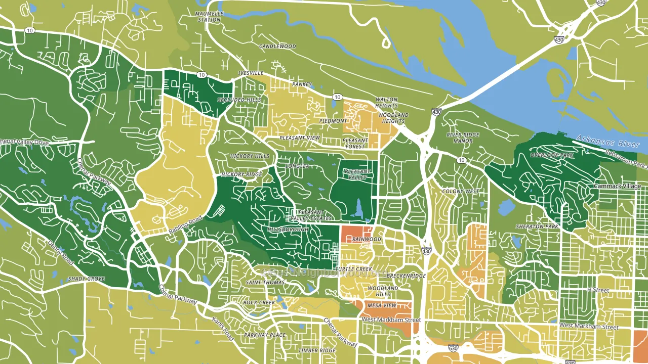 72212, AR block-group voter-turnout map