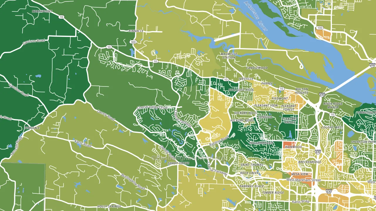 72223, AR block-group voter-turnout map