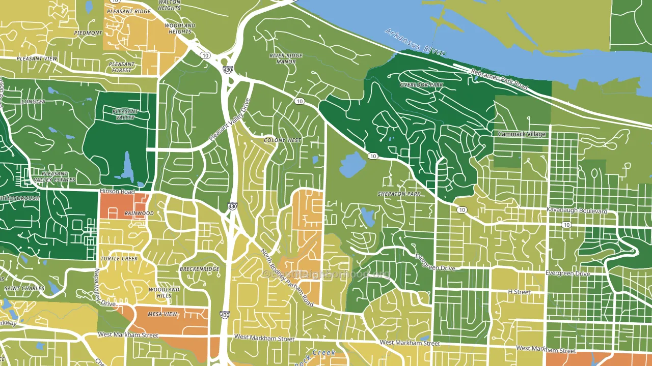 72227, AR block-group voter-turnout map