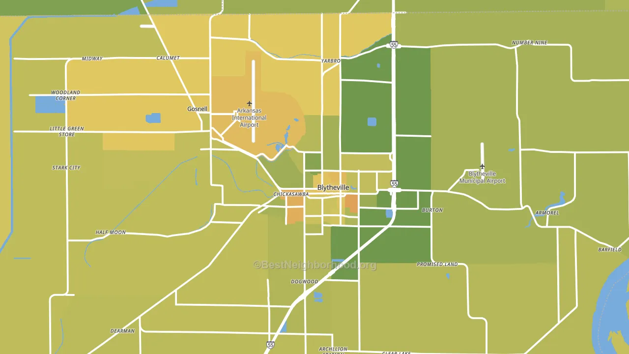 72315, AR block-group voter-turnout map