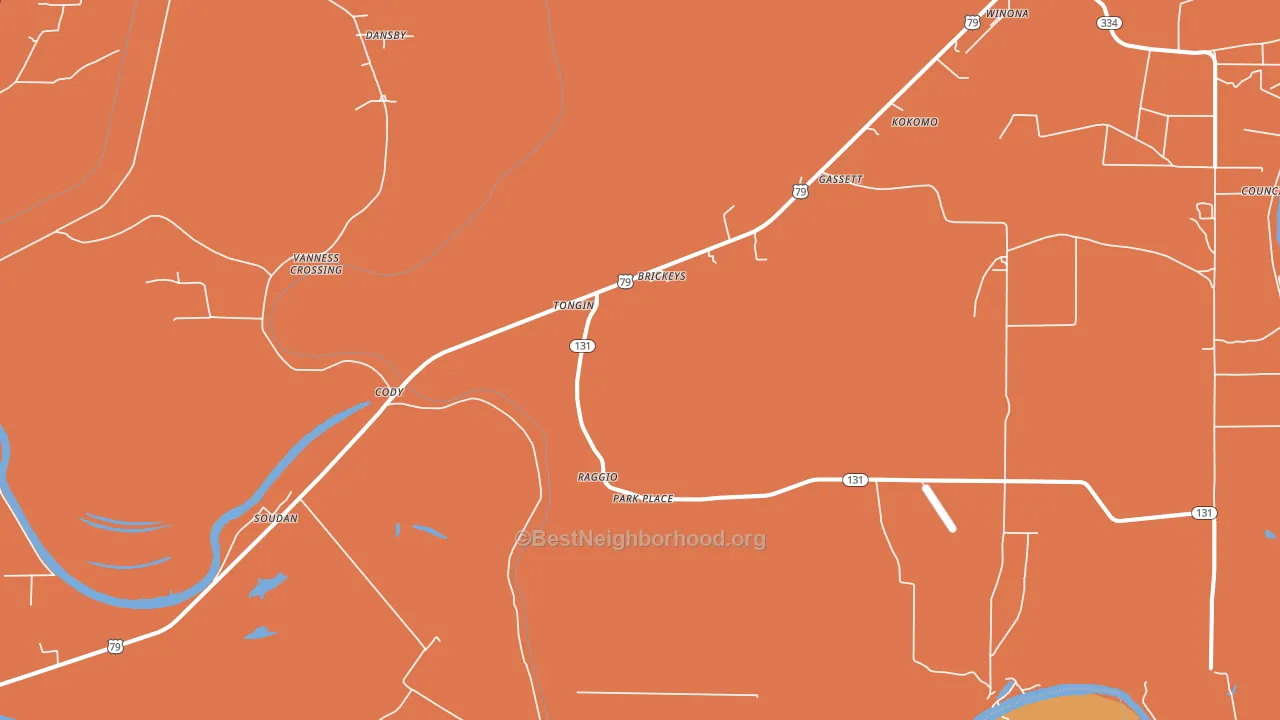 72320, AR block-group voter-turnout map