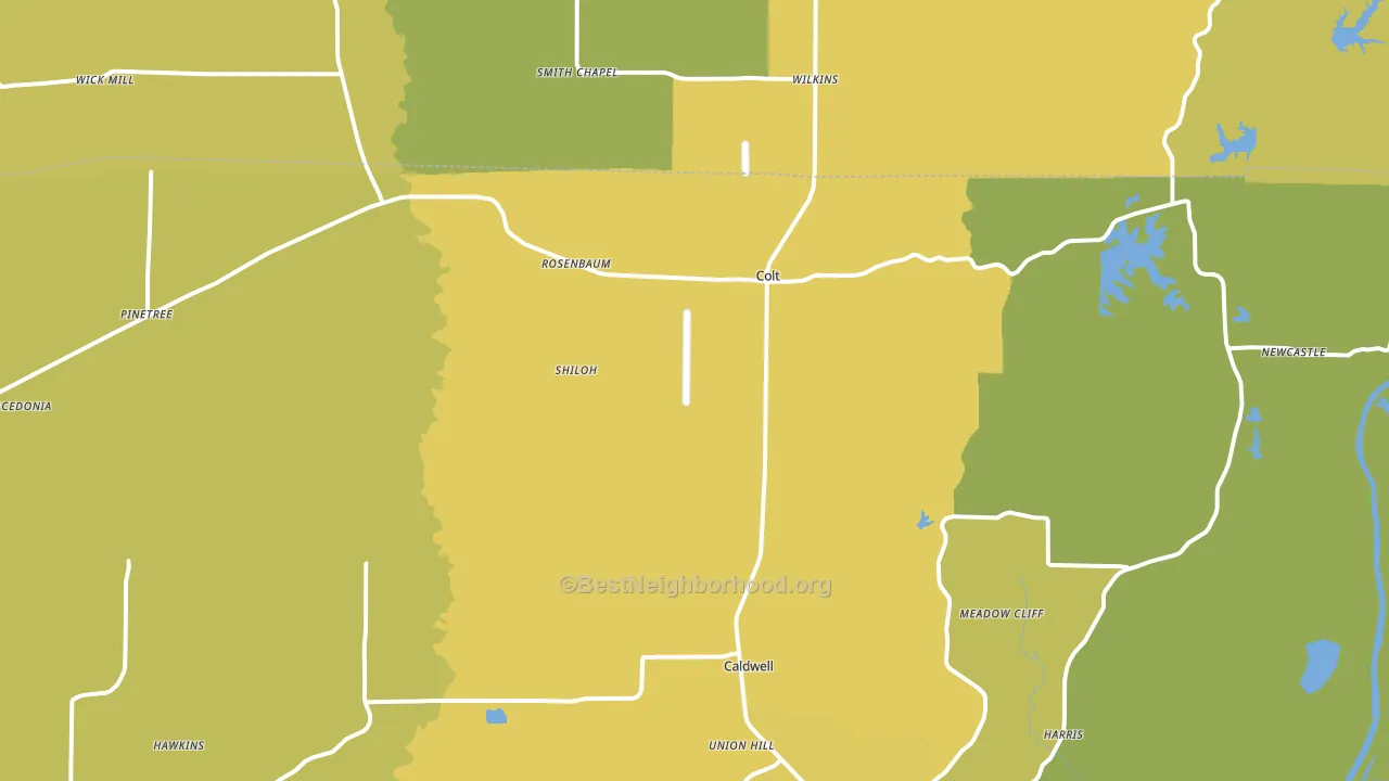 72326, AR block-group voter-turnout map