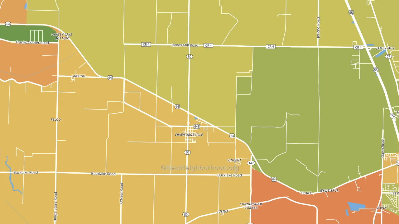 72327, AR block-group voter-turnout map