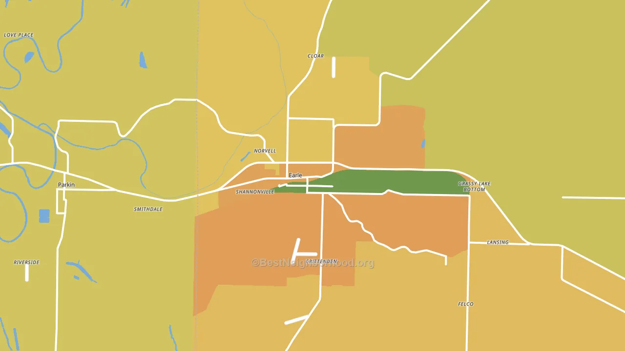 72331, AR block-group voter-turnout map