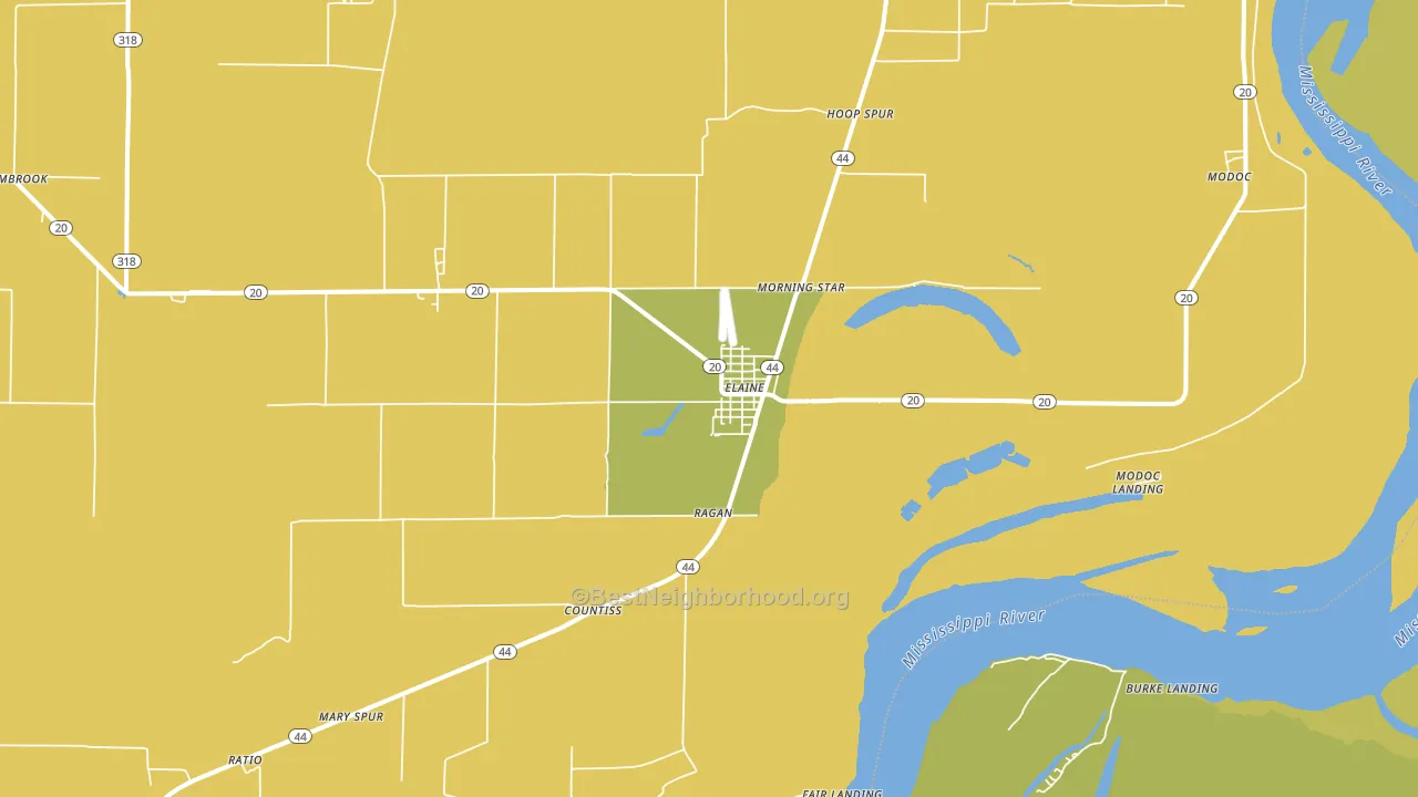 72333, AR block-group voter-turnout map