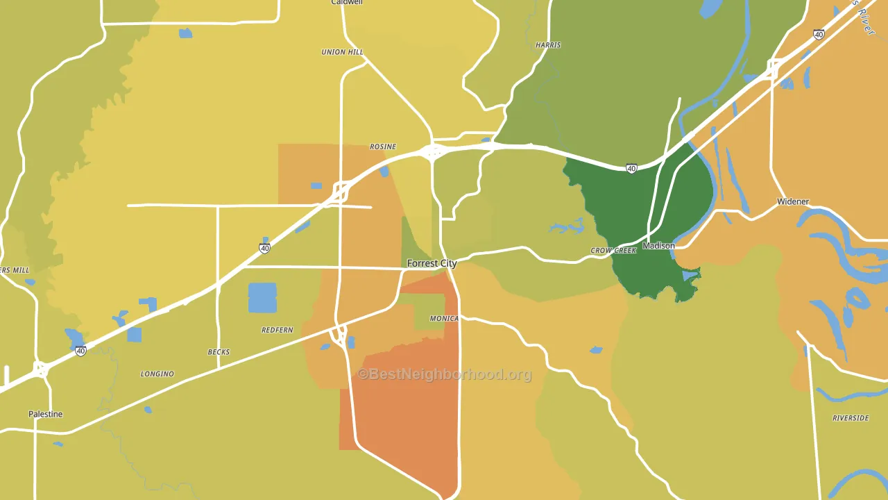 72335, AR block-group voter-turnout map