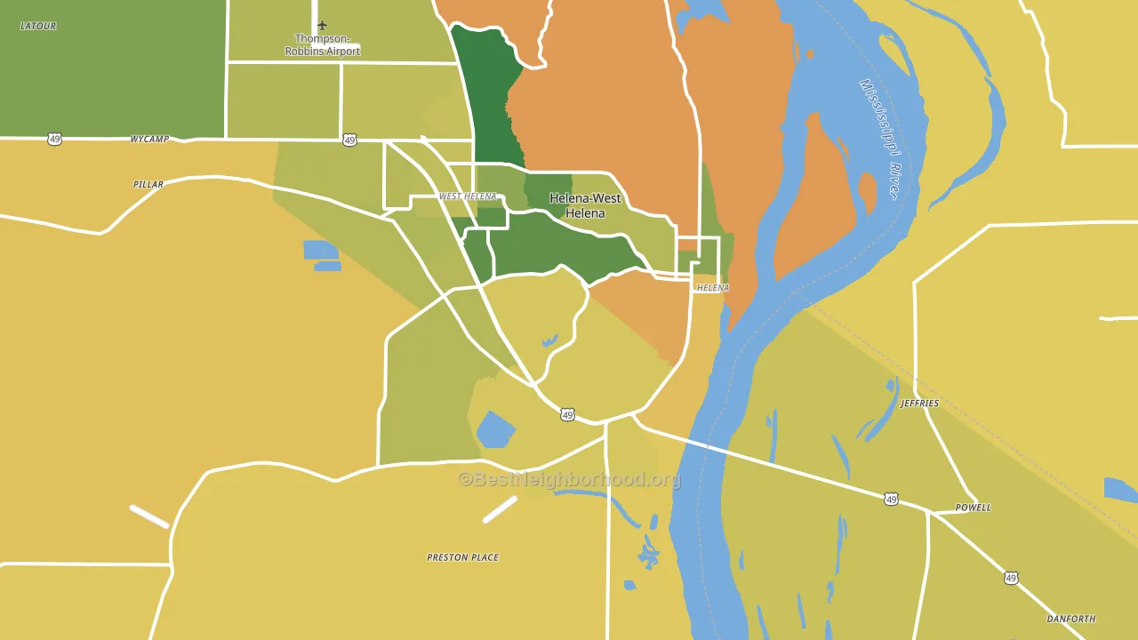 72342, AR block-group voter-turnout map
