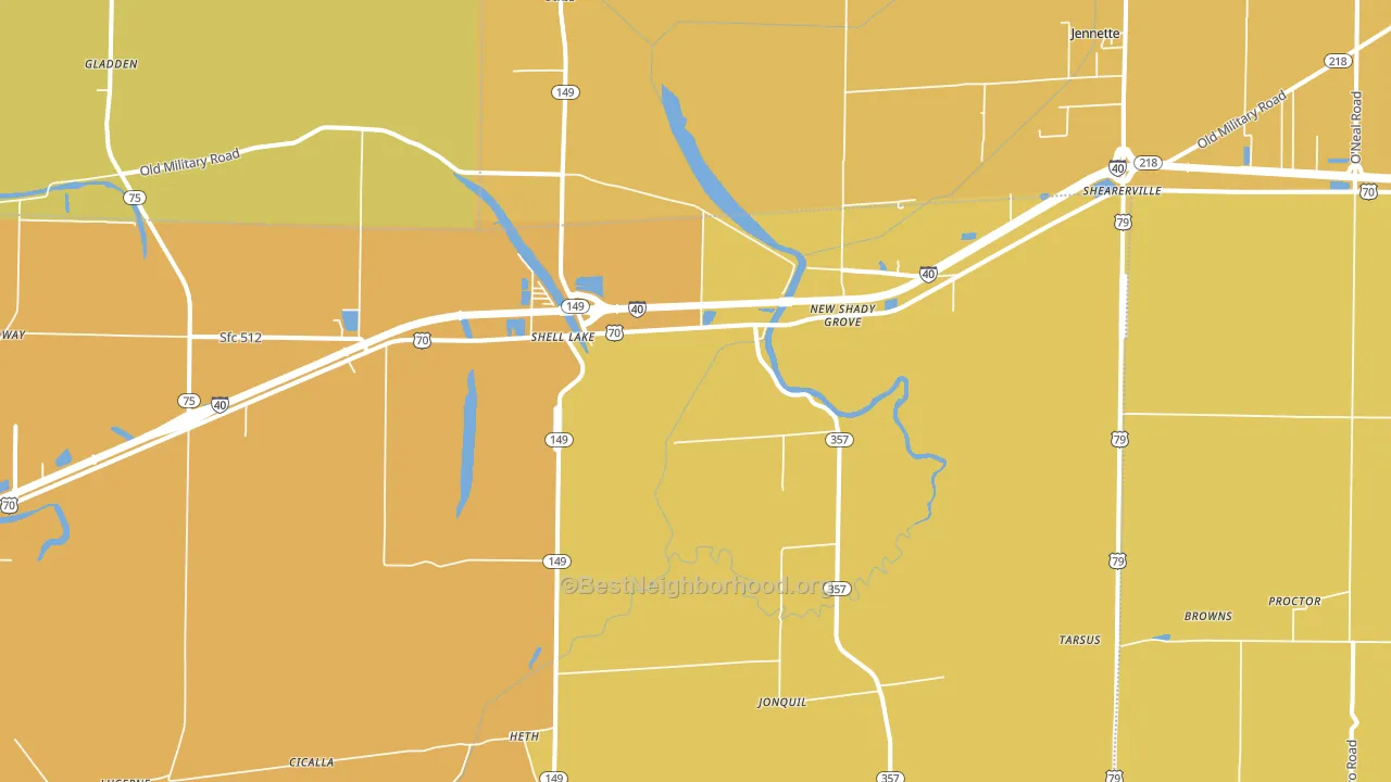 72346, AR block-group voter-turnout map