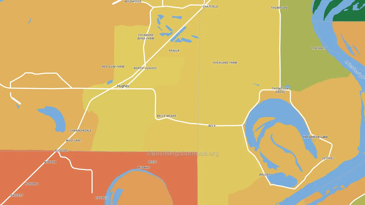 72348, AR block-group voter-turnout map
