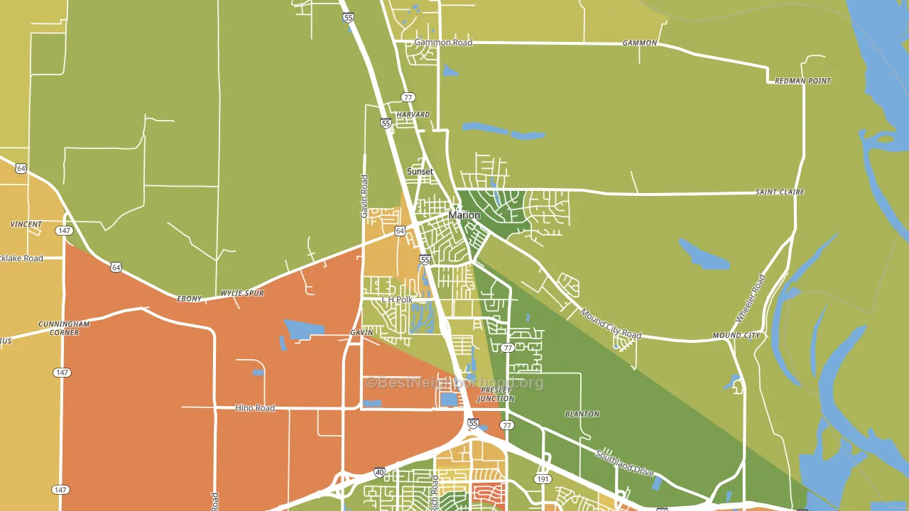 72364, AR block-group voter-turnout map