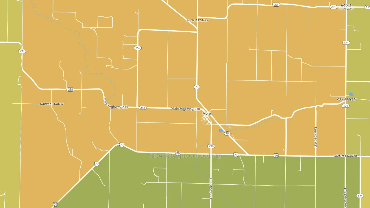 72368, AR block-group voter-turnout map