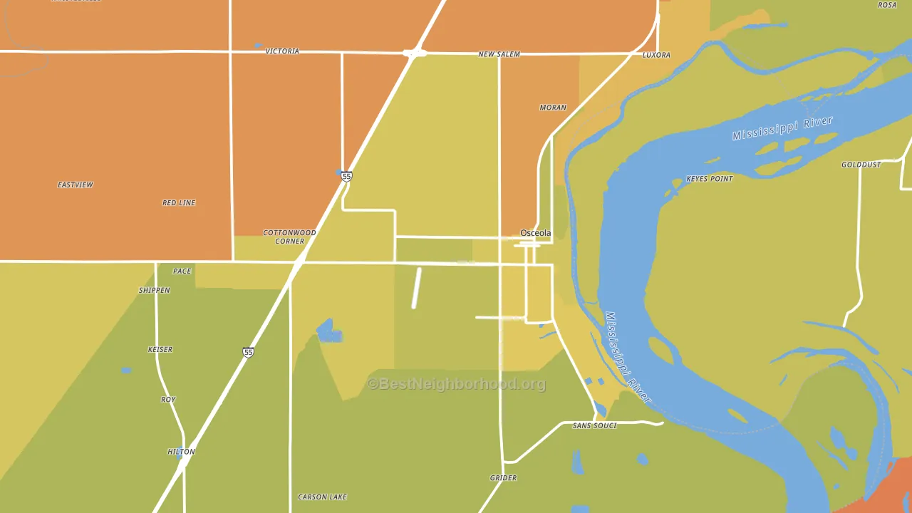 72370, AR block-group voter-turnout map