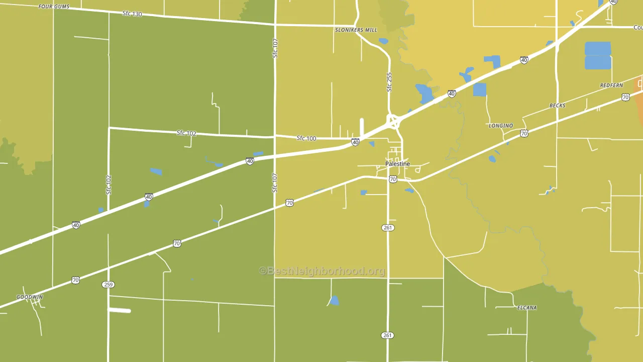 72372, AR block-group voter-turnout map