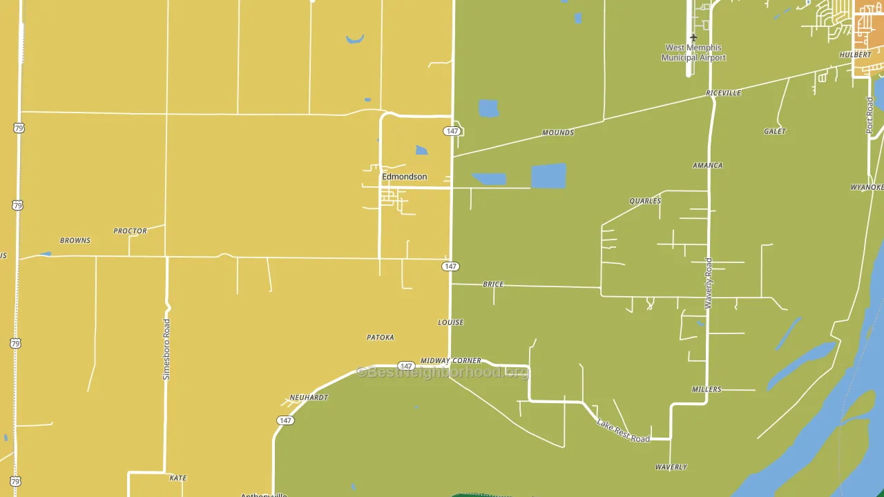 72376, AR block-group voter-turnout map